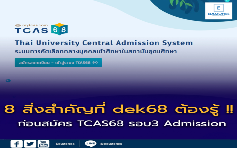 สรุปครบ TCAS68 สอบอะไรบ้าง กำหนดการสอบเมื่อไหร่ รวมข้อมูลทุกอย่างที่ DEK68 ทุกคนต้องรู้