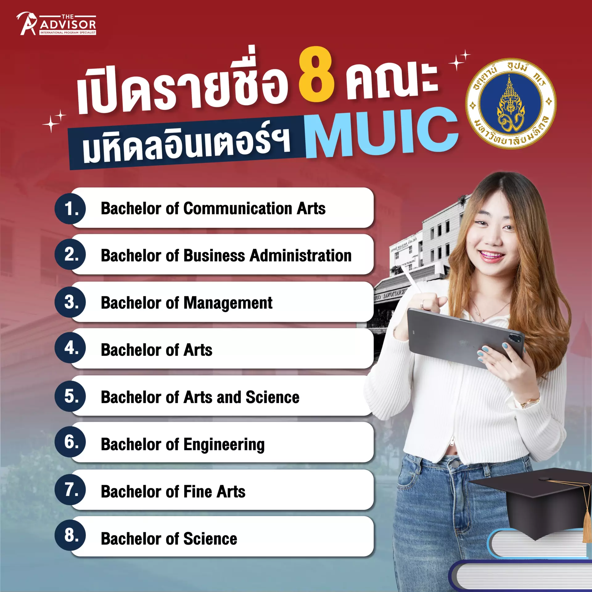 MUIC คืออะไร มีคณะอะไรบ้าง รู้จักหลักสูตรอินเตอร์ที่แรกของไทย